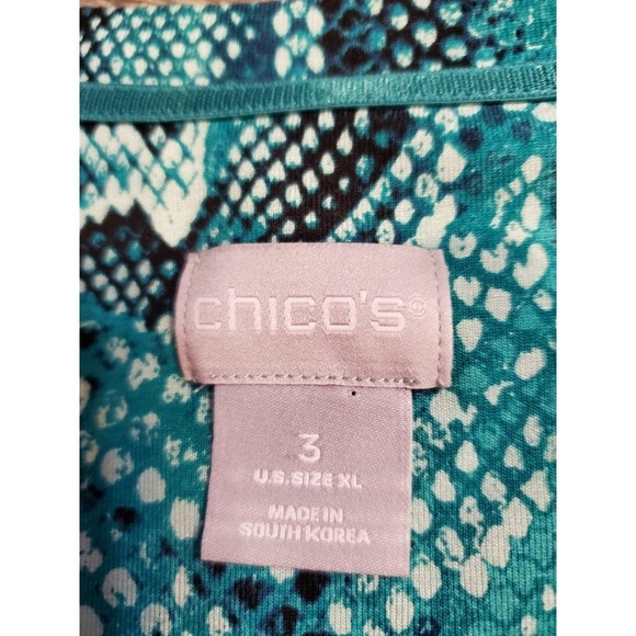 Chico's Athletic Performance Top Snakeskin Print Sz 3/XL - Picture 4 of 5